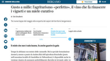Il nostro miele Balsamico Aromel 5 sul Corriere della Sera